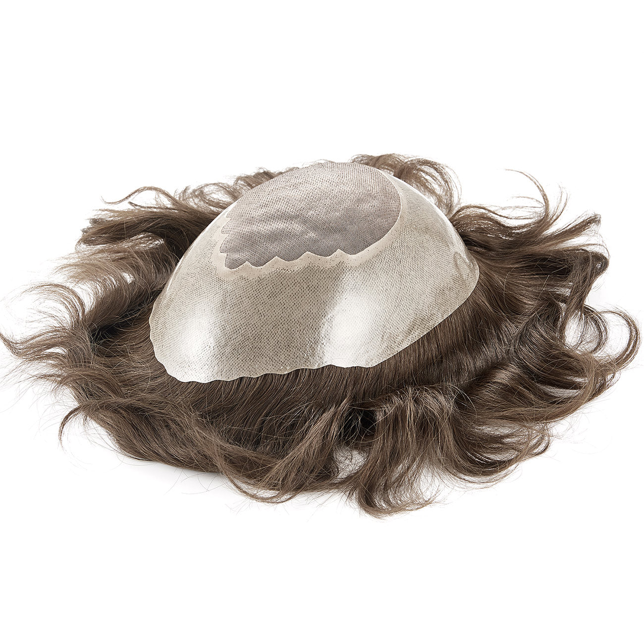 Fine Mono Top And Crown with Wide Poly Around Stock Hairpieces ukhairbro