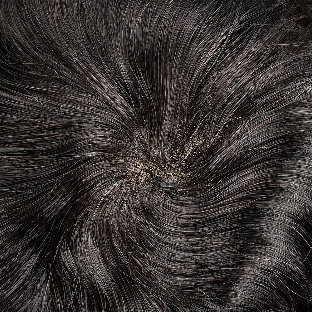 French Lace Center and Front Poly Around Stock Hairpieces For Men ukhairbro