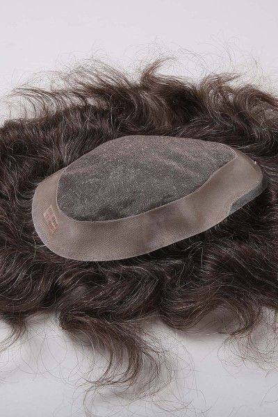 Super Fine Mono Center Hairpieces With PU Coating Perimeter ukhairbro